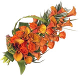 Orange Roses & Calla Lily Sheaf - Flowers Box London