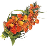 Orange Roses & Calla Lily Sheaf - Flowers Box London