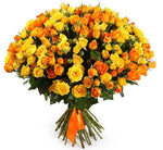 Orange & Yellow Spray Roses Bouquet