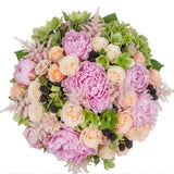 Pastel Peach Bouquet - Flowers Box London