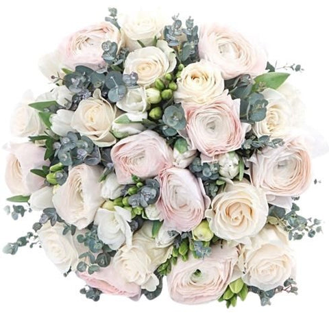 Pastel Pink Romantic Bouquet - Flowers Box London