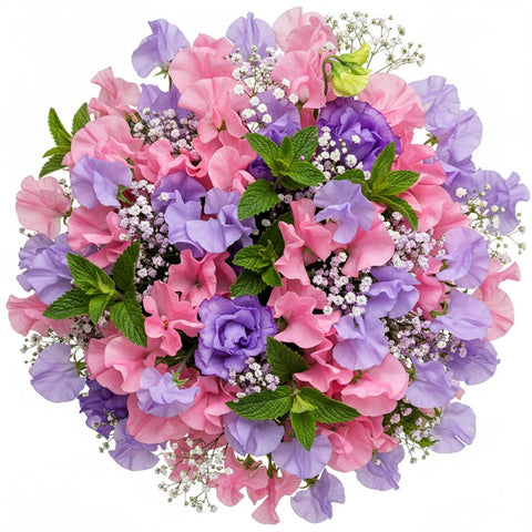Pastel Precious Sweet Pea Bouquet