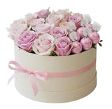 Pastel Roses & Chocolate Luxury Gift Box - Flowers Box London