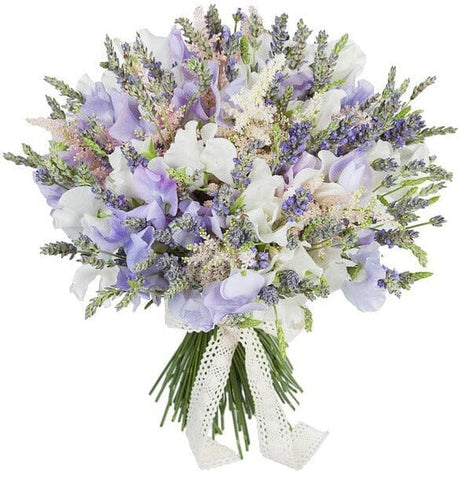 Pastel Sweet Pea with Laavender Bridal Bouquet