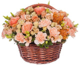 Peach Exotic Basket - Flowers Box London