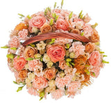Peach Exotic Basket - Flowers Box London