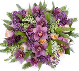 Peach Roses and Lilac Bouquet - Flowers Box London