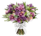 Peach Roses and Lilac Bouquet - Flowers Box London