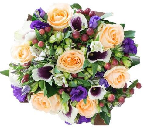 Peachy Paradise Bouquet - Flowers Box London