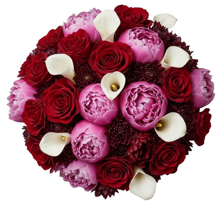 Peonies and Calla Lily and Roses Bouquet - Flowers Box London