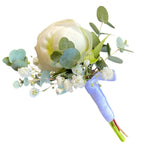 Peonies with Gypsophila Buttonhole - Flowers Box London
