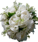Peonies with Ranunculus and Lily of Valley Bouquet - Flowers Box London