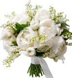 Peonies with Ranunculus and Lily of Valley Bouquet - Flowers Box London