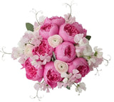 Peonies with Ranunculus and Sweet Pea Bouquet - Flowers Box London
