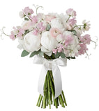 Peonies with Ranunculus and Sweet Pea Bouquet - Flowers Box London