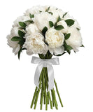 Peonies with Ruscus Bouquet - Flowers Box London