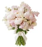 Peonies with Sweet Pea Bridal Bouquet - Flowers Box London