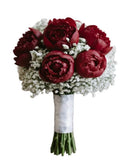 Peony with Gypsophila Bridal Bouquet - Flowers Box London