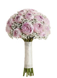 Peony with Gypsophila Bridal Bouquet - Flowers Box London
