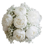 Peony with Gypsophila Bridal Bouquet - Flowers Box London