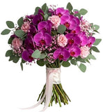 Phalaenopsis Orchids with Pink Carnations Bouquet - Flowers Box London
