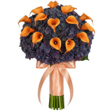 Pimpernel Hydrangea with Calla Lily Bouquet - Flowers Box London
