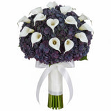 Pimpernel Hydrangea with Calla Lily Bouquet - Flowers Box London