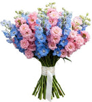 Pink and Blue Delphinium Bouquet