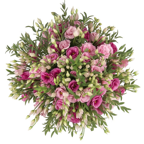 Pink and Cerise Lisianthus with Parviflolia Bouquet