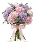 Pink and Lavender Hydrangea Bouquet - Flowers Box London