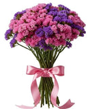 Pink and Purple Limonium Bouquet - Flowers Box London