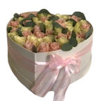 Pink and White Roses in Box