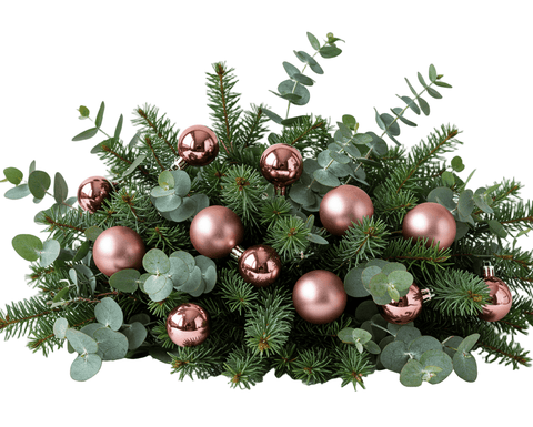 Pink Baubles Festive Centerpiece - Flowers Box London
