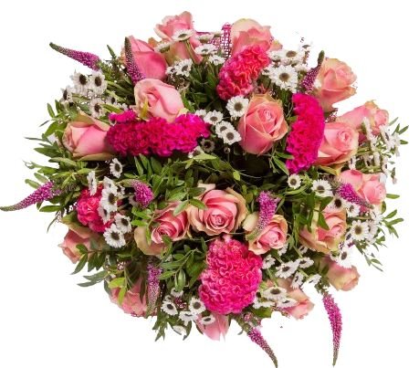 Pink Bliss Roses and Celosia Bouquet - Flowers Box London