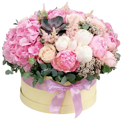 Pink Blooming Box - Flowers Box London