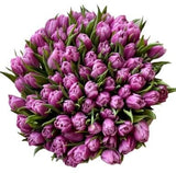 Pink Double Tulips Bouquet - Flowers Box London