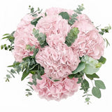 Pink Hydrangea with Eucalyptus Bouquet - Flowers Box London