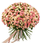 Pink & Ivory Spray Roses Bouquet