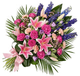 Pink & Purple Sheaf - Flowers Box London