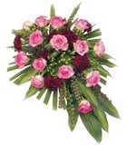 Pink Roses Funeral Spray - Flowers Box London