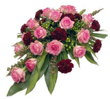 Pink Roses Funeral Spray - Flowers Box London