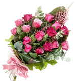 Pink Roses & Greenery Sheaf - Flowers Box London