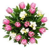 Pink Tulips & Freesias Bouquet