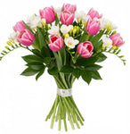 Pink Tulips & Freesias Bouquet