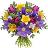 Pleasing Purple Bouquet - Flowers Box London