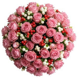 Pretty Bouquet of Berries and Roses - Flowers Box London