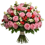 Pretty Bouquet of Berries and Roses - Flowers Box London