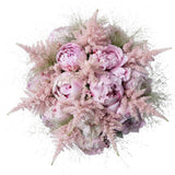 Pretty Bouquet of Pink Peonies with Astilbe - Flowers Box London