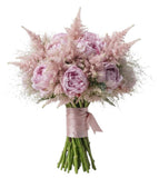 Pretty Bouquet of Pink Peonies with Astilbe - Flowers Box London