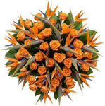 Pretty Bouquet of Roses with Birds of Paradise Blooms